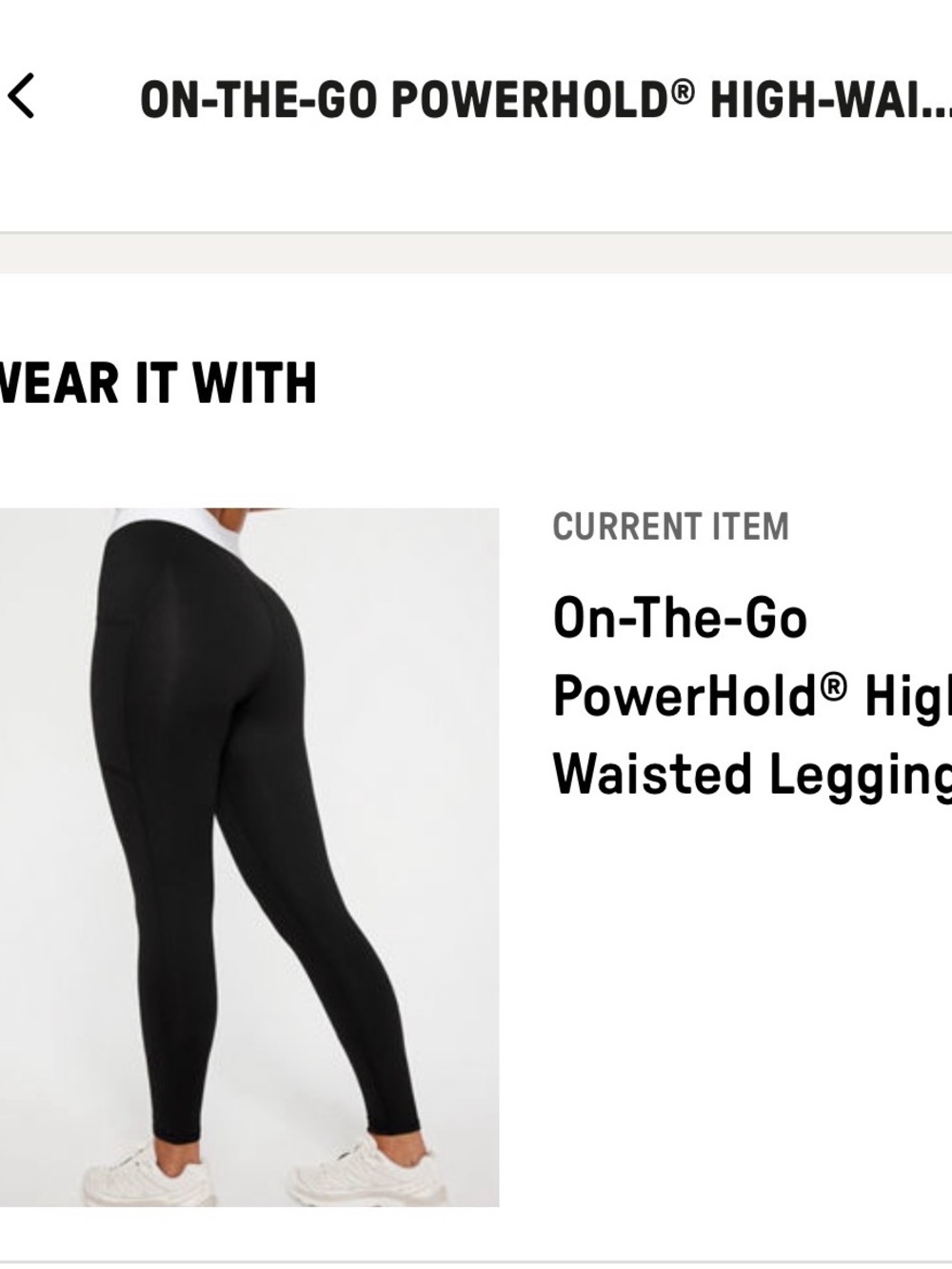 Fabletics Black High-Waist On-The-Go PowerHold® Leggings